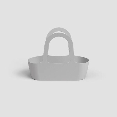 Artevasi Květináč TAŠKA PARIS 43cm plast sv.šedá