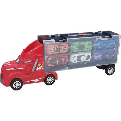 Игрален комплект Felyx Toys - Автовоз с 6 колички и килимче за игра (2210I0033)