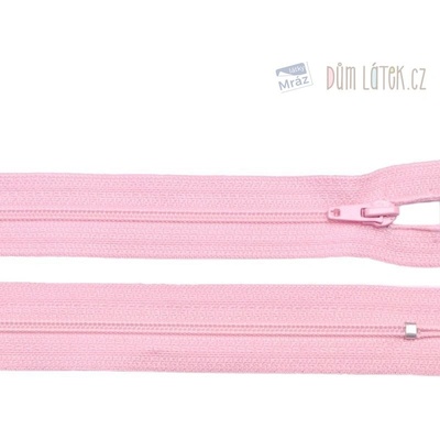 Zips špirálový 3mm nedeliteľný 60cm ružová