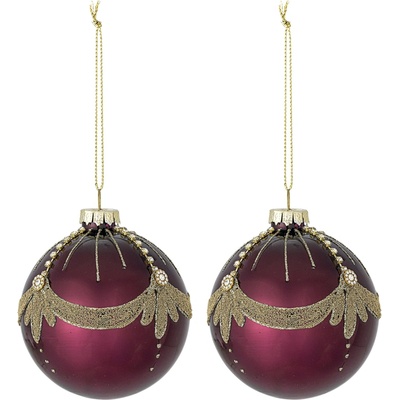 Bloomingville Vianočná ozdoba Suman Red – set 2 ks