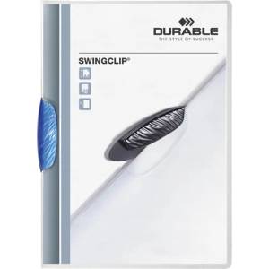 DURABLE Дълготрайна папка Swingclip A4 30 листа, синя, с клипс 226006 (226006)