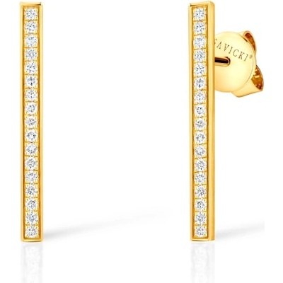 SAVICKI Обеци тип халка Savicki: злато. диаманти
