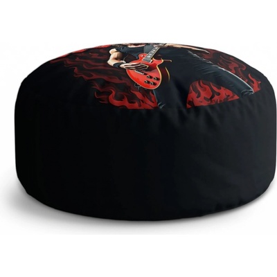 Sablio Taburet Circle ACDC Kytarista: 40x50 cm
