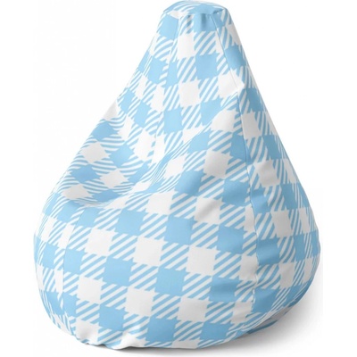Sablio Sedací vak Pear Čtvercový vzor Sablio 70 x 95 x 15 cm