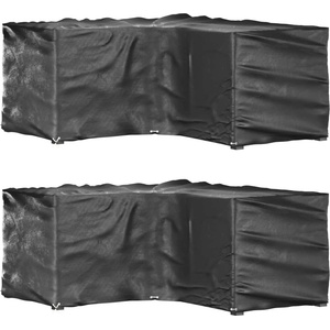 vidaXL Покривала за ъглови градински мебели 2 бр 16 капси 215x215x90см (3155371)