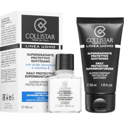 Collistar Men Daily Protective Supermoisturizer комплект с хидратиращ крем 50 мл за мъже 1 бр