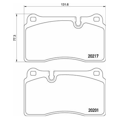BREMBO Súprava brzdových doštičiek P 02 002