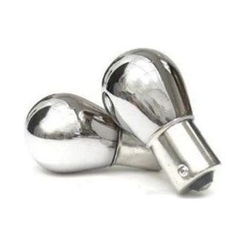 Универсални хромирани крушки за мигачи ba15s - със срещуположни пинове