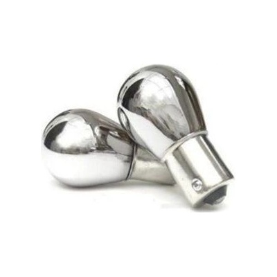 Универсални хромирани крушки за мигачи ba15s - със срещуположни пинове