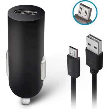 Forever Зарядно за кола Forever - M-02, USB-A, кабел Micro USB, черно (GSM032689)