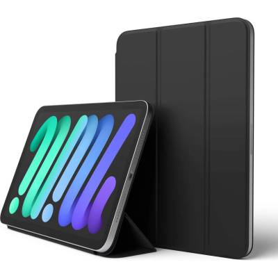 elago Smart Folio Case - магнитен полиуретанов кейс с поставка за iPad mini 6 (2021) (черен)