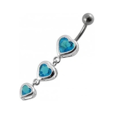 Šperky4U stříbrný piercing do pupíku srdíčka BP01266-Q