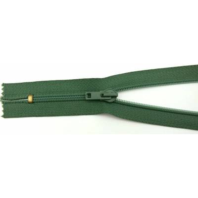 Špirálový zips č. 5 - nedeliteľný - zelený - dĺžka 16 cm