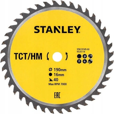 Pilový kotouč Stanley STA13145 TCT/HM 190x16mm 40z