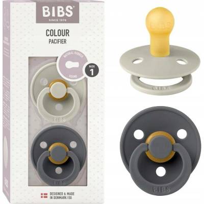 Bibs kaučuk dudlík r. 2 Pack iron/sand 2 ks