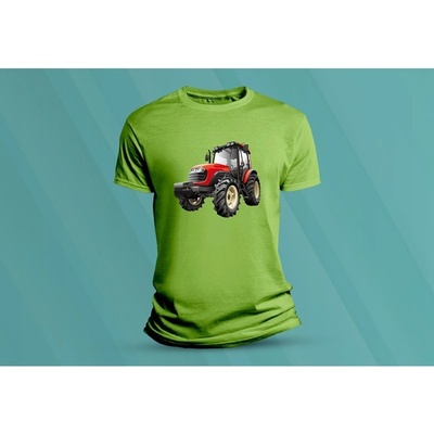 Sandratex dětské bavlněné tričko Traktor. lime