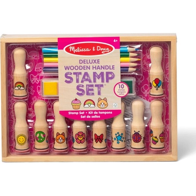 MELISSA & DOUG Kreatívna sada deluxe pečiatky, atramenty a pastelky