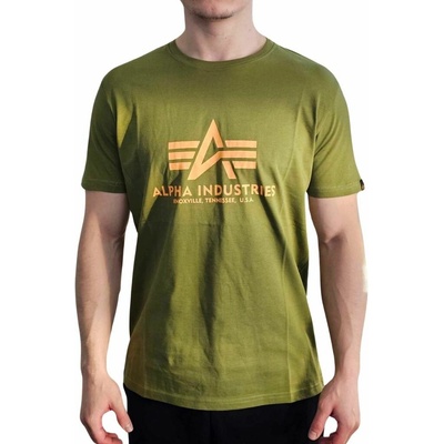 Alpha Industries Basic oss Green tričko pánskke zelené