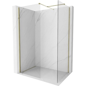 Mexen Kioto-X душ-екран Walk-in 100 x 100 см, прозрачен 10 мм, златен - 800-100-202-50-00-100-X (800-100-202-50-00-100-X)