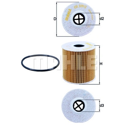 Olejový filter MAHLE ORIGINAL OX 339/2D (OX339/2D)