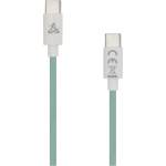 SBOX Кабел SBOX TYPEC-1-G, от USB C(м) към USB C(м), 1m, 60W, зелен (TYPEC-1-G)