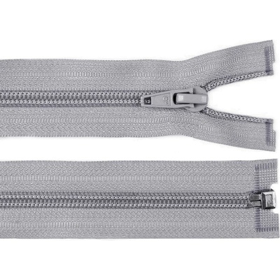Pro Háčkování Spirálový zip No 5 dělitelný 30 cm světle šedofialový