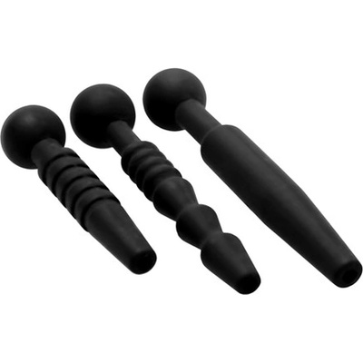 Master Series Dark Rods Silicone Penis Plug Set 3ks