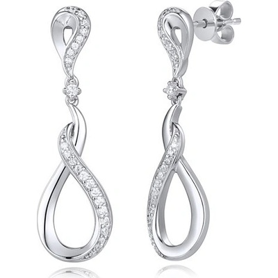 Silverino náušnice se zirkony 5147