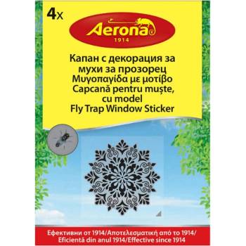 Aerona Ленти за прозорец Aerona - Без мирис, 4 броя, против мухи, с декорация (76991)