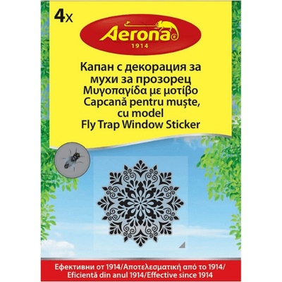 Aerona Ленти за прозорец Aerona - Без мирис, 4 броя, против мухи, с декорация (76991)