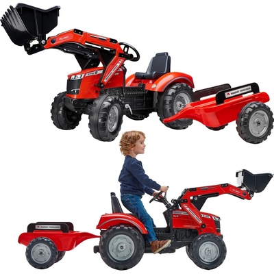 Rolly Toys Massey Ferguson Traktor šlapací s přívěsem
