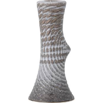 Bloomingville Свещник за класическа свещ Raheem 17 см сив (82060132)