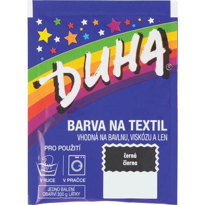 Duha farba na textil číslo 17 čierna 15 g