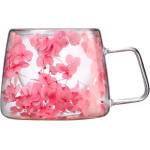 CupHup Стъклена термо чаша CupHup Blum с двойно дъно, Rosette Glow (Blum-01-08)