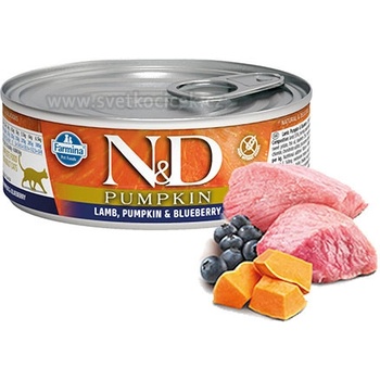 N&D GF Cat Pumpkin Adult Lamb & Blueberry 80 g