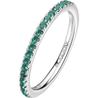 Brosway strieborný prsteň Fancy Life Green FLG65