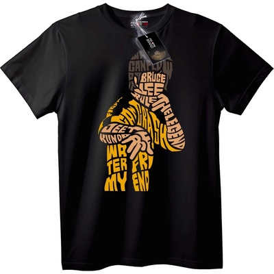 NOONEBRAND Тениска Легенда калиграм Брус Лий - 3XL, Black