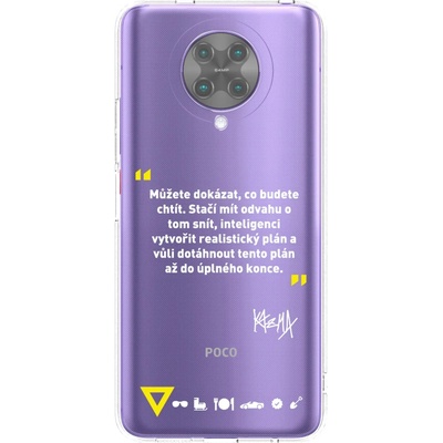 Púzdro Picasee silikónové Xiaomi Poco F2 Pro - Kazma - MŮŽETE DOKÁZAT, CO BUDETE CHTÍT čiré