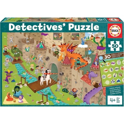 Educa rytiersky zámok Detectives Castle hľadaj 30 predmetov 50 dielne