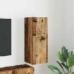 vidaXL TV стенен шкаф 30 x 31 x 80 см Старо дърво Инженерна дървесина (892305)