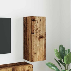 vidaXL TV стенен шкаф 30 x 31 x 80 см Старо дърво Инженерна дървесина (892305)