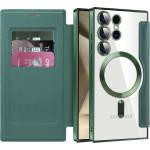 Techsuit Кейс за Samsung Galaxy S24 Ultra - SmartMag Book Case - Зелен (KF2351989)