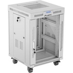 Lanberg Комуникационен шкаф Lanberg rack cabinet 19" free-standing 15U/600x600 (flat pack) with glass door lcd grey v2 (FF01-6615-12SL)
