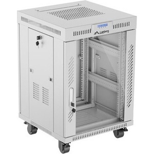 Lanberg Комуникационен шкаф Lanberg rack cabinet 19" free-standing 15U/600x600 (flat pack) with glass door lcd grey v2 (FF01-6615-12SL)