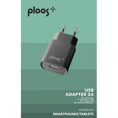 Ploos Зарядно устройство ploos 220v usb 2a черно (220v usb 2a черно)