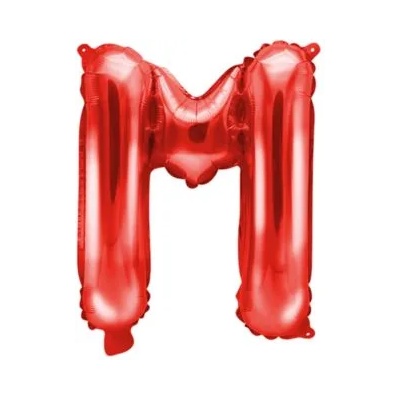 PartyDeco Балон от фолио Mini - Буква M 35см червен
