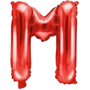 PartyDeco Балон от фолио Mini - Буква M 35см червен