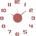Karlsson Стенен часовник Sunset Numbers бледочервен (KA6001RD)