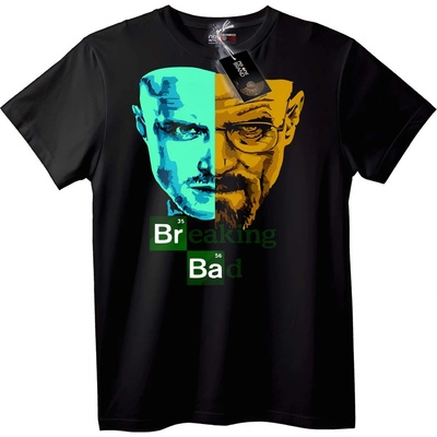 NOONEBRAND Тениска Breaking Bad Разделено Лице - 4XL, White