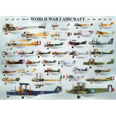 EuroGraphics Letadla 1. světové války World War I Aircrafts 1000 dílků
